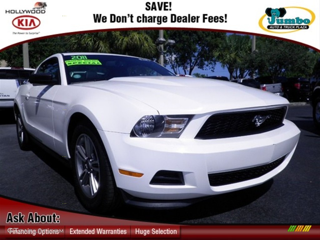 2011 Mustang V6 Premium Coupe - Performance White / Charcoal Black photo #1