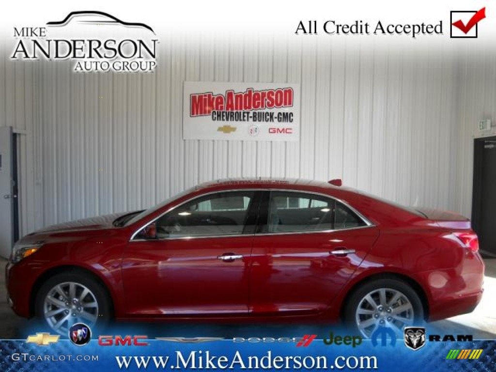 2013 Malibu LTZ - Crystal Red Tintcoat / Cocoa/Light Neutral photo #1