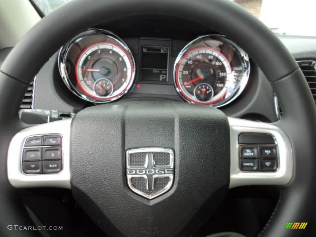 2013 Dodge Durango SXT AWD Black Steering Wheel Photo #72276044