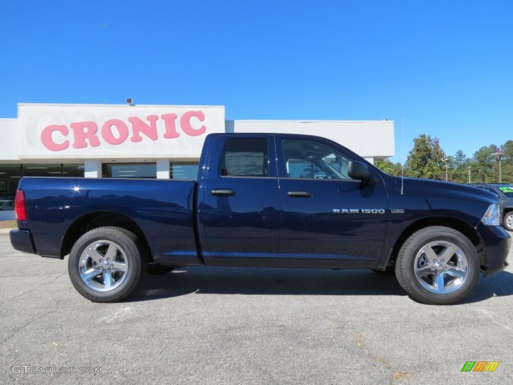 2012 Ram 1500 Express Quad Cab - True Blue Pearl / Dark Slate Gray/Medium Graystone photo #8