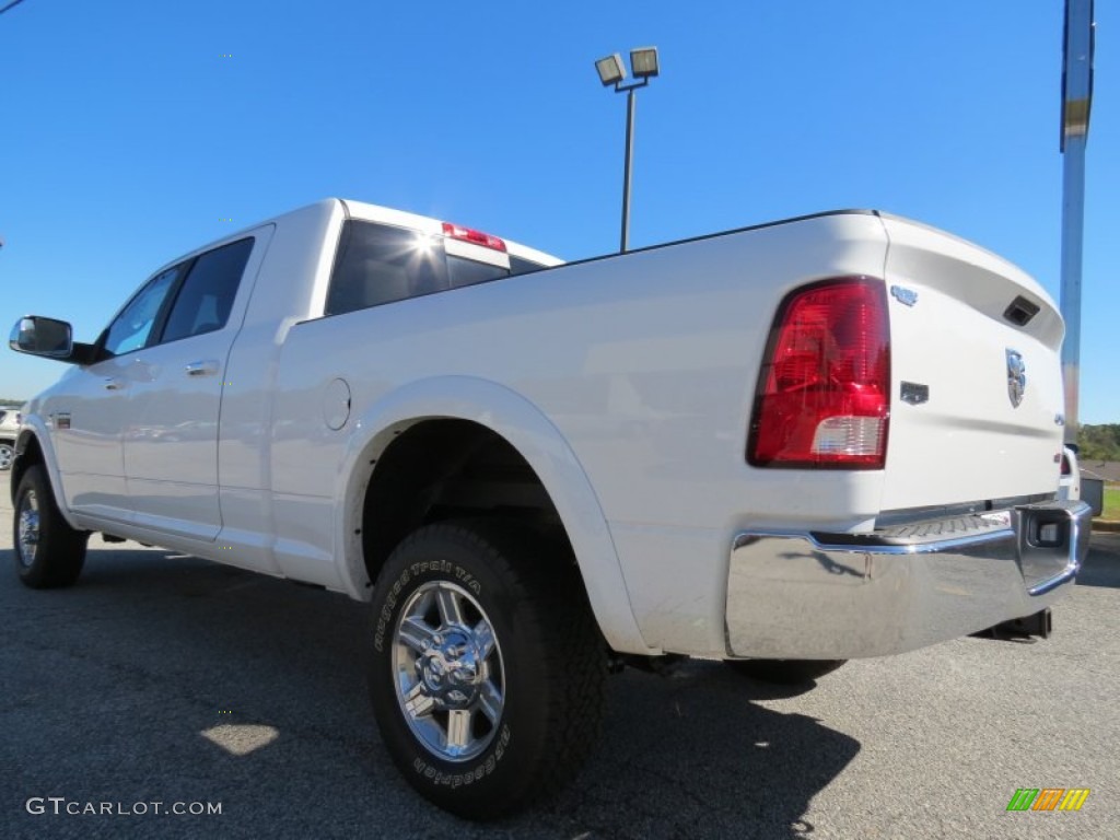 2012 Ram 2500 HD Laramie Mega Cab 4x4 - Bright White / Light Pebble Beige/Bark Brown photo #5