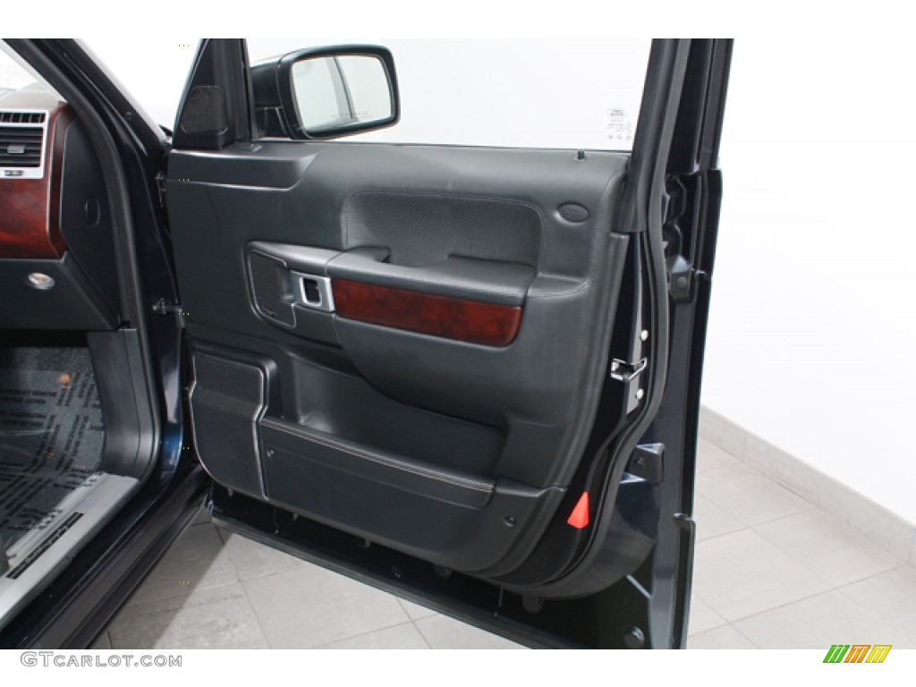 2009 Land Rover Range Rover Supercharged Jet Black/Jet Black Door Panel Photo #72278005