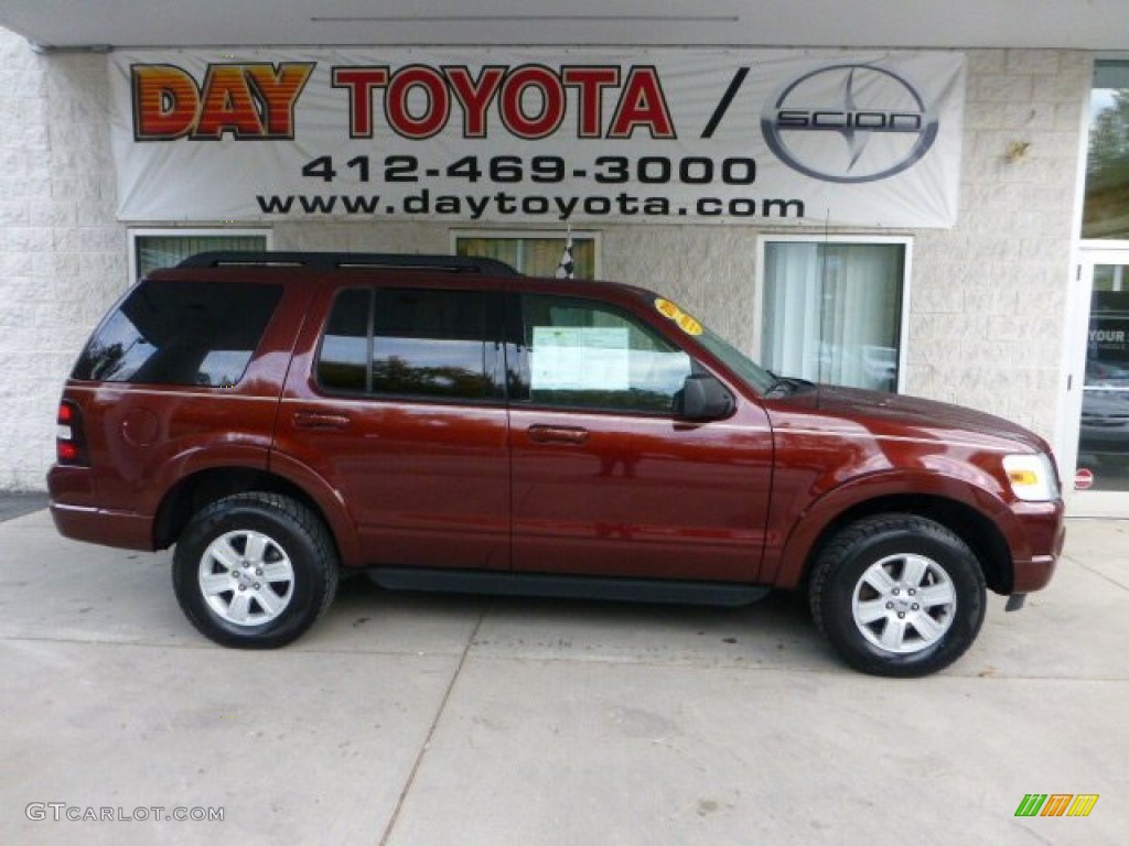 2010 Explorer XLT 4x4 - Dark Copper Metallic / Black photo #1