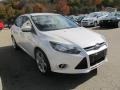 2012 White Platinum Tricoat Metallic Ford Focus Titanium Sedan  photo #5