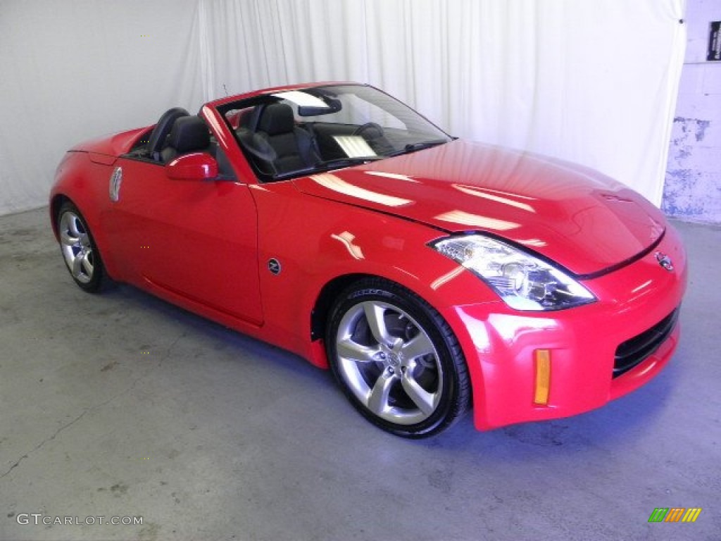 2008 350Z Touring Roadster - Nogaro Red / Charcoal photo #1