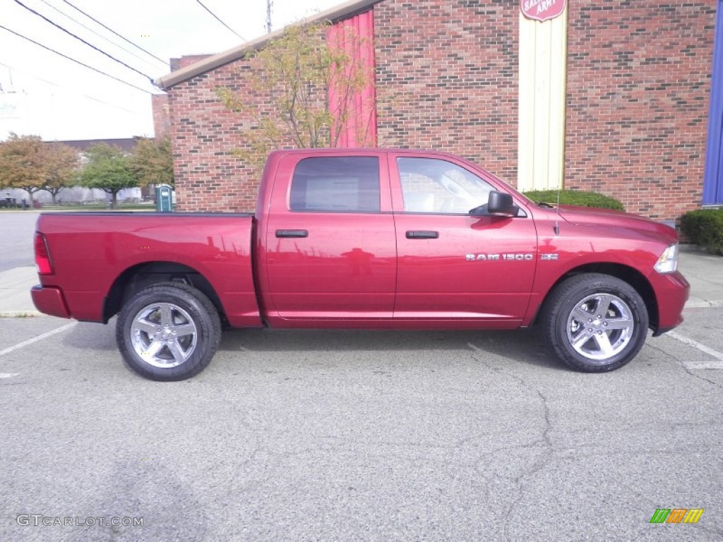 Deep Cherry Red Crystal Pearl 2012 Dodge Ram 1500 Express Crew Cab 4x4 Exterior Photo #72284535