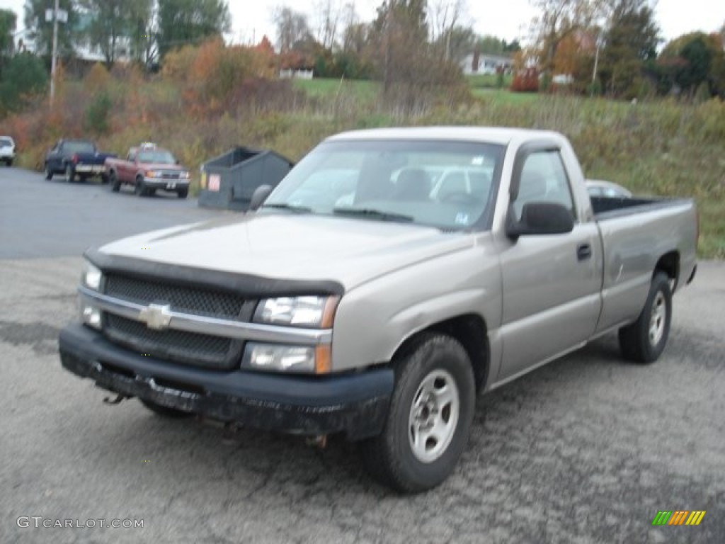 2003 Silverado 1500 Regular Cab - Light Pewter Metallic / Dark Charcoal photo #3