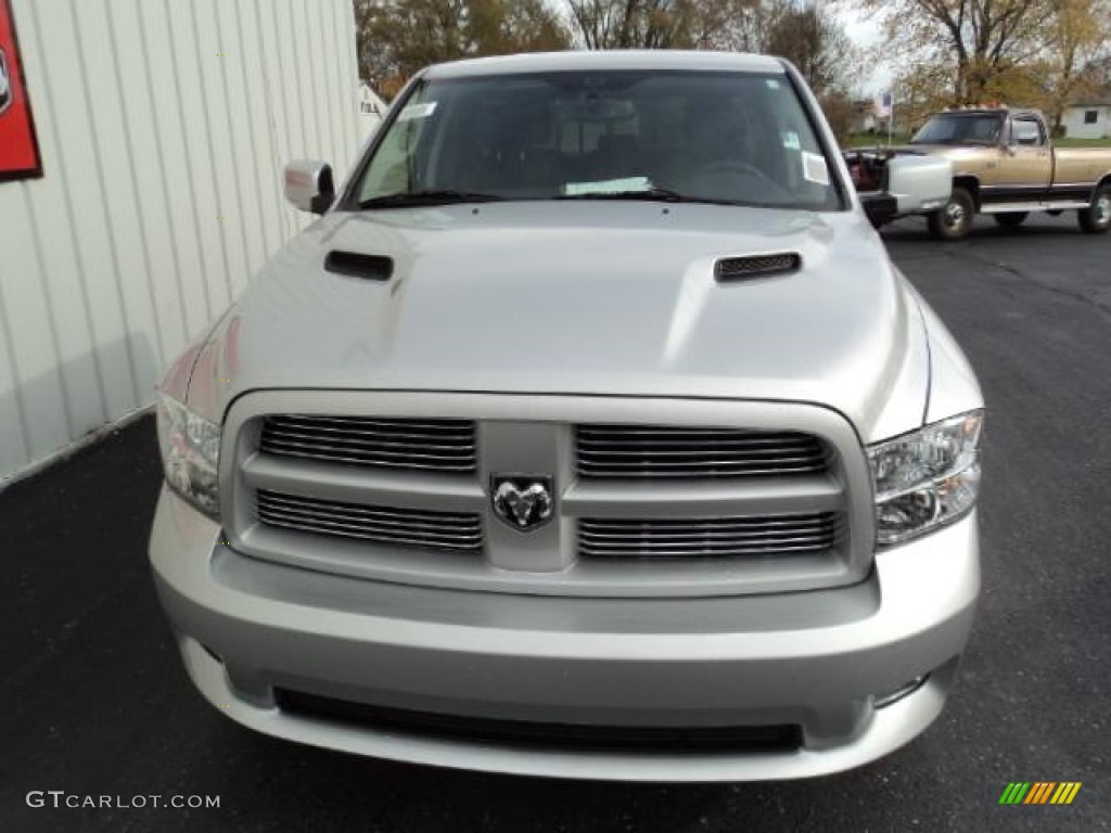 2012 Ram 1500 Sport Quad Cab 4x4 - Bright Silver Metallic / Dark Slate Gray photo #2