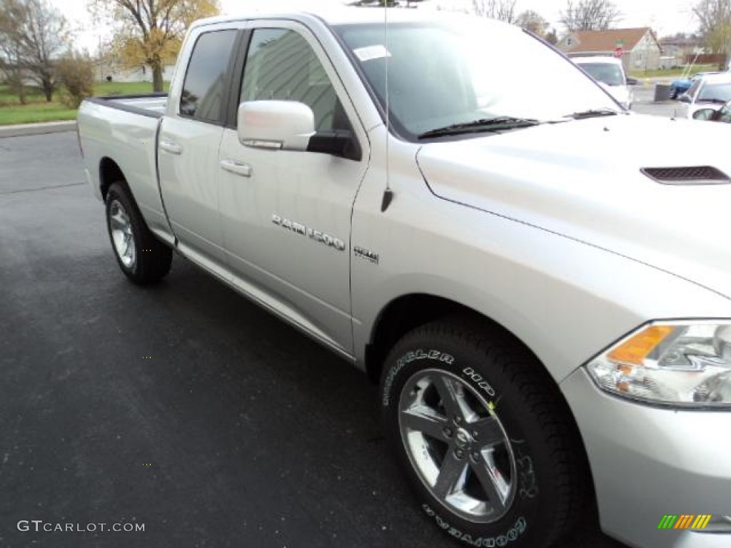 2012 Ram 1500 Sport Quad Cab 4x4 - Bright Silver Metallic / Dark Slate Gray photo #3