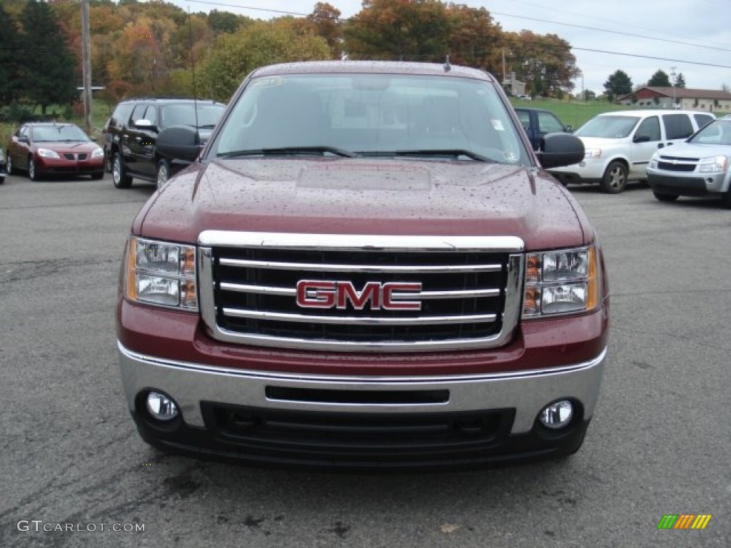 2013 Sierra 1500 SLE Extended Cab 4x4 - Sonoma Red Metallic / Ebony photo #3