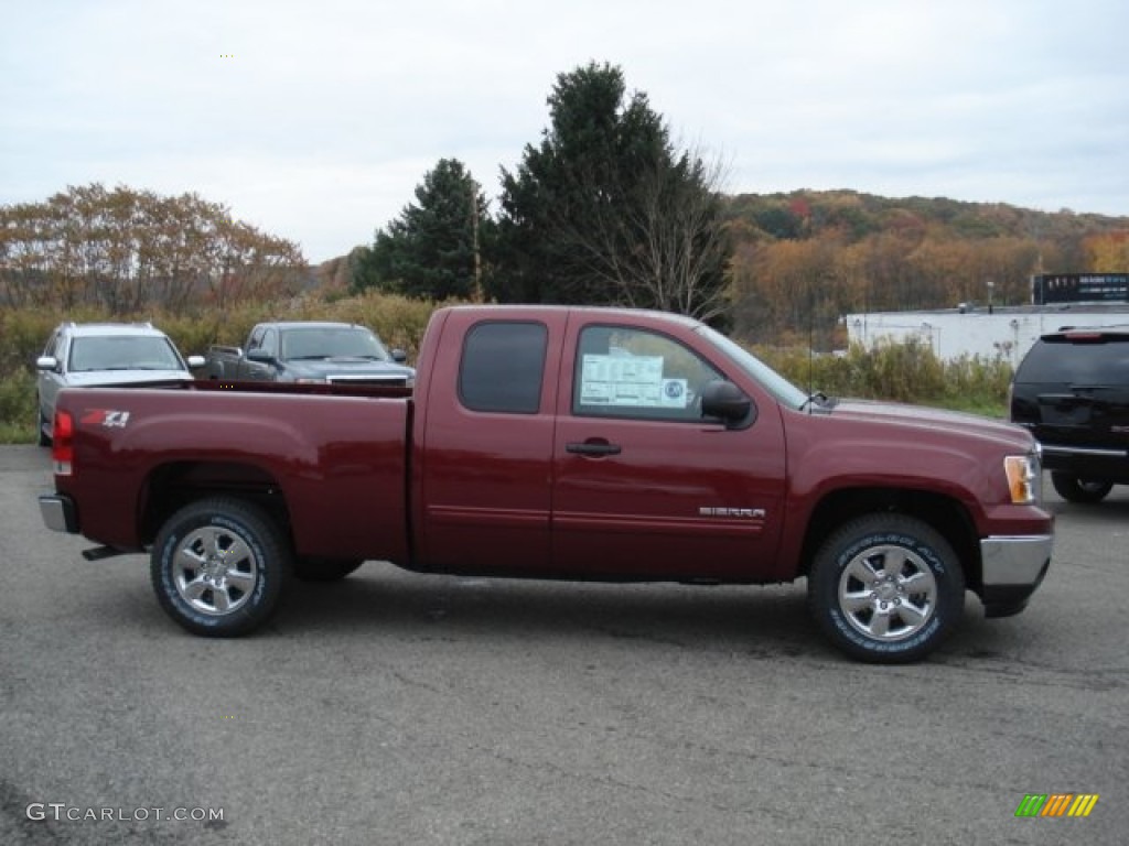 2013 Sierra 1500 SLE Extended Cab 4x4 - Sonoma Red Metallic / Ebony photo #5