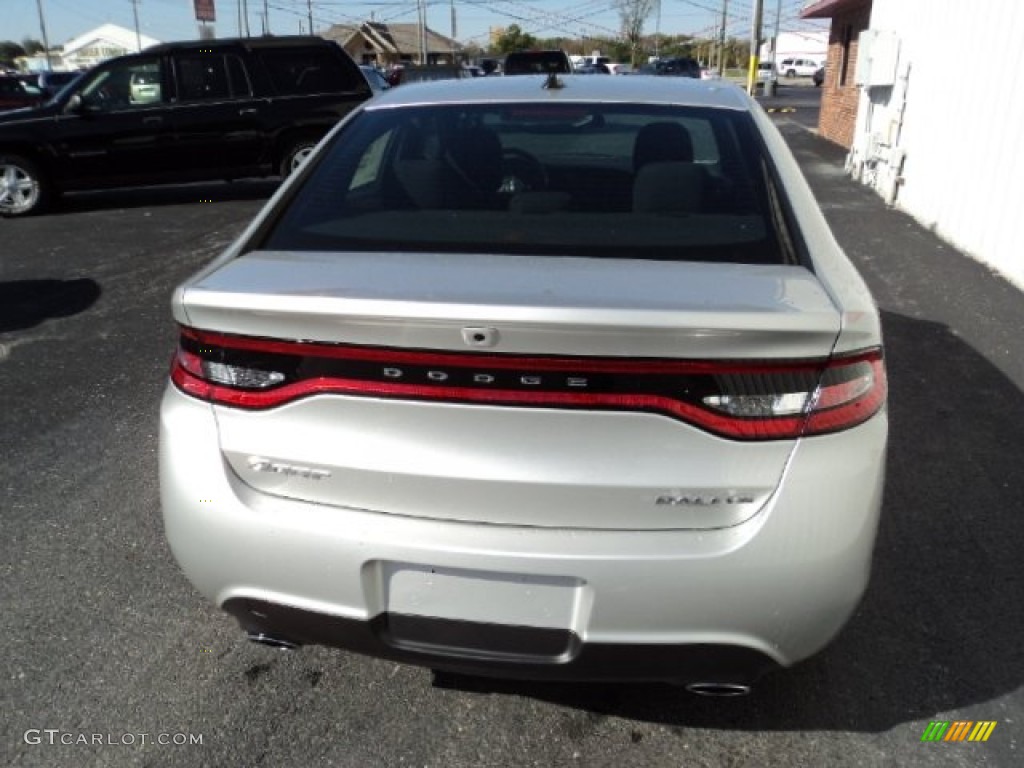 2013 Dart SXT - Bright Silver Metallic / Black/Light Diesel Gray photo #4