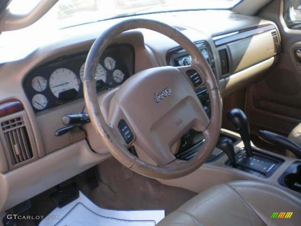 Taupe Interior 2002 Jeep Grand Cherokee Limited Photo #72290956