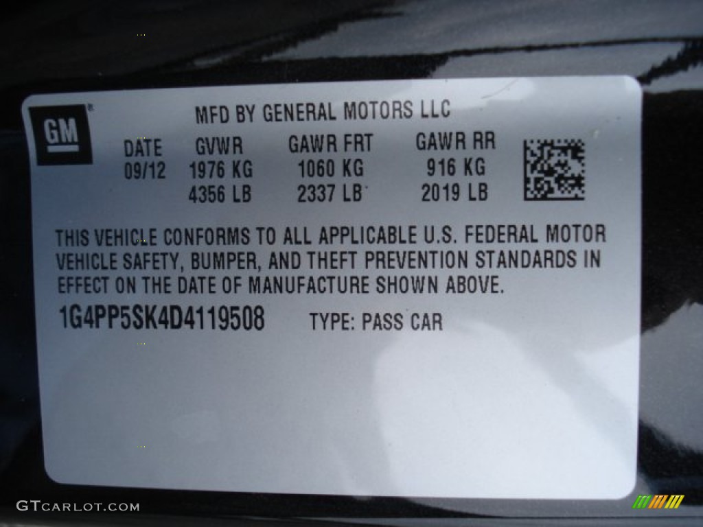 2013 Verano FWD - Carbon Black Metallic / Medium Titanium photo #20