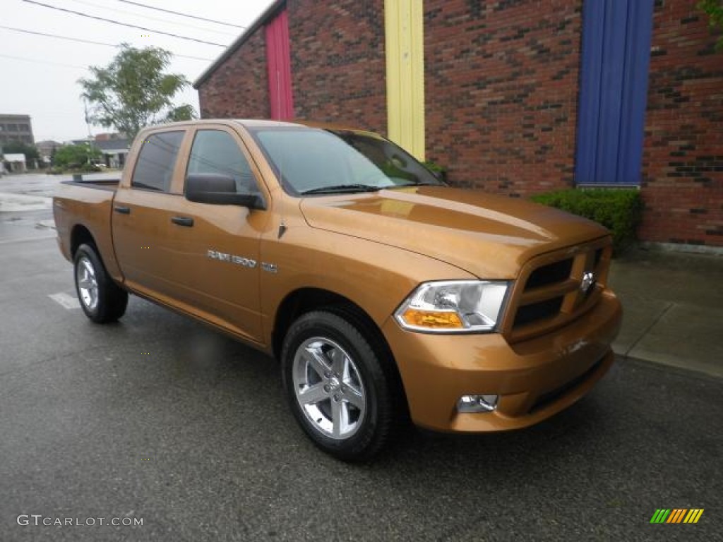 2012 Ram 1500 Express Crew Cab 4x4 - Tequila Sunrise Pearl / Dark Slate Gray/Medium Graystone photo #1