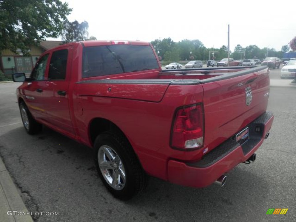 2012 Ram 1500 Express Crew Cab 4x4 - Flame Red / Dark Slate Gray/Medium Graystone photo #3