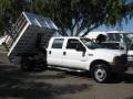 Oxford White 2001 Ford F450 Super Duty XL Crew Cab Dump Truck Exterior