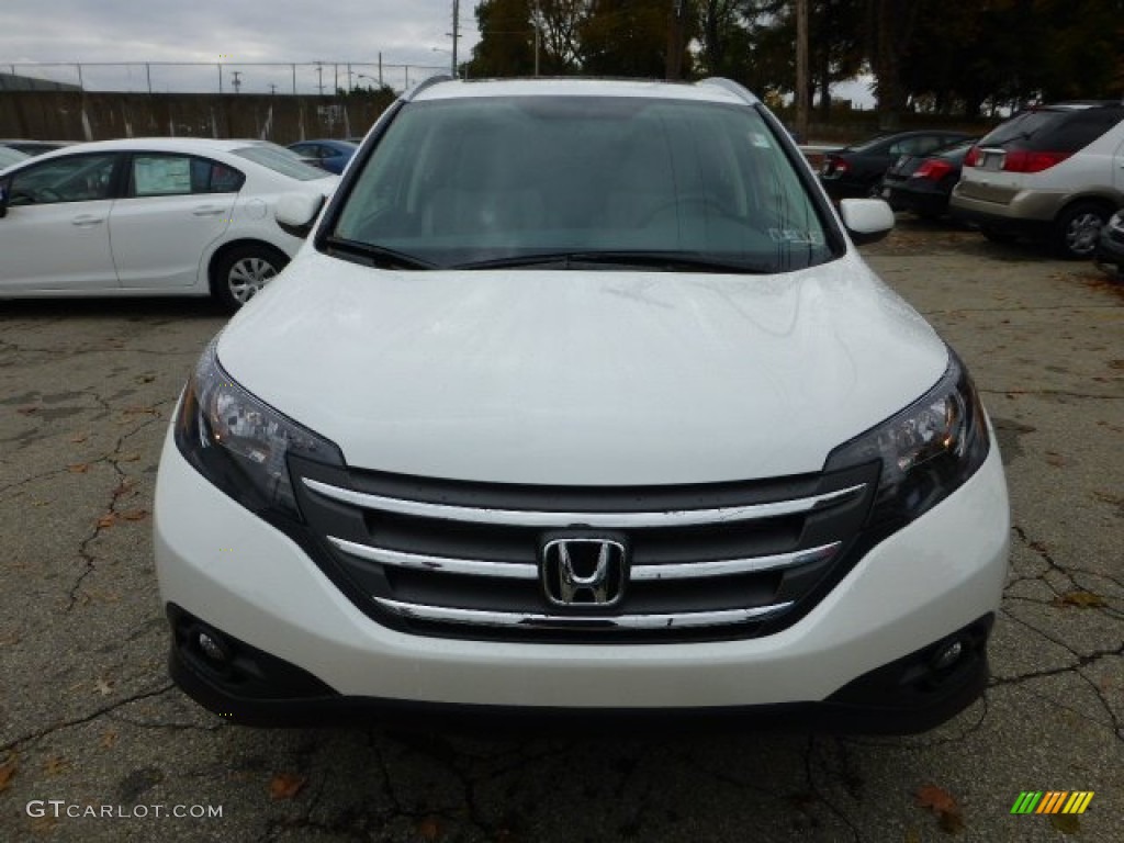 2013 CR-V EX-L AWD - White Diamond Pearl / Beige photo #7