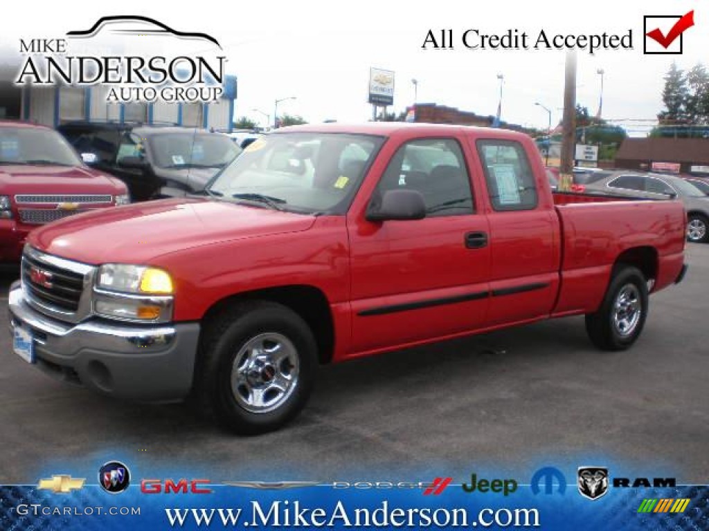 2004 Sierra 1500 Extended Cab - Fire Red / Dark Pewter photo #1