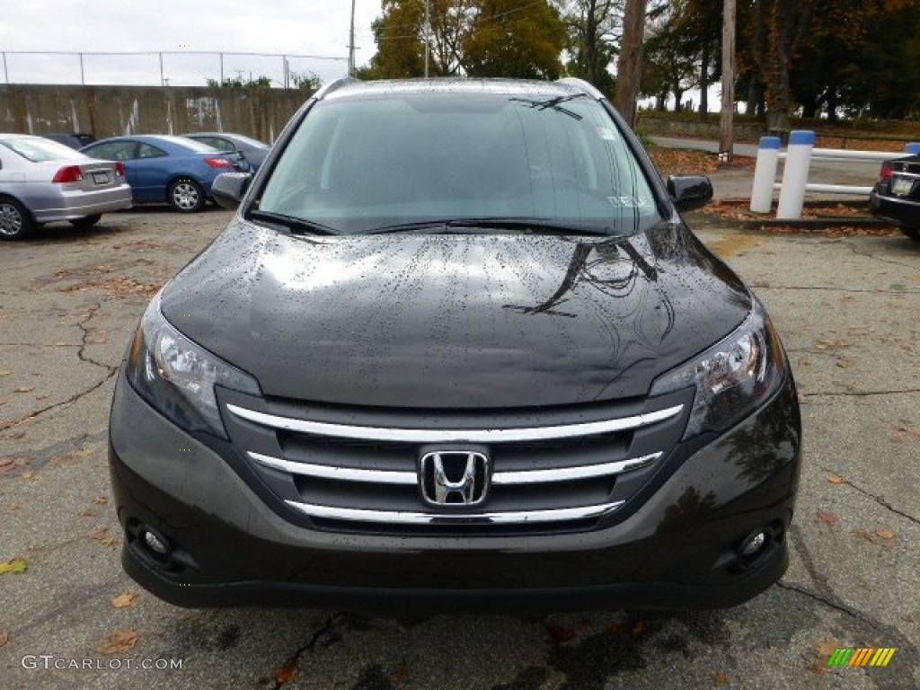 2013 CR-V EX-L AWD - Kona Coffee Metallic / Black photo #7