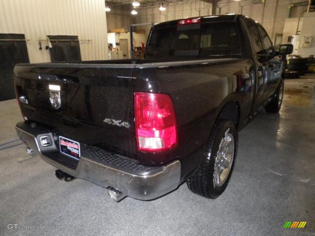 2012 Ram 1500 Big Horn Quad Cab 4x4 - Black / Dark Slate Gray/Medium Graystone photo #3