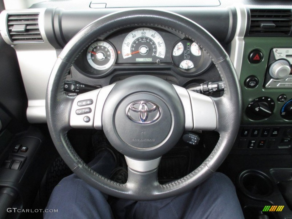 2010 Toyota FJ Cruiser 4WD Dark Charcoal Steering Wheel Photo #72295078