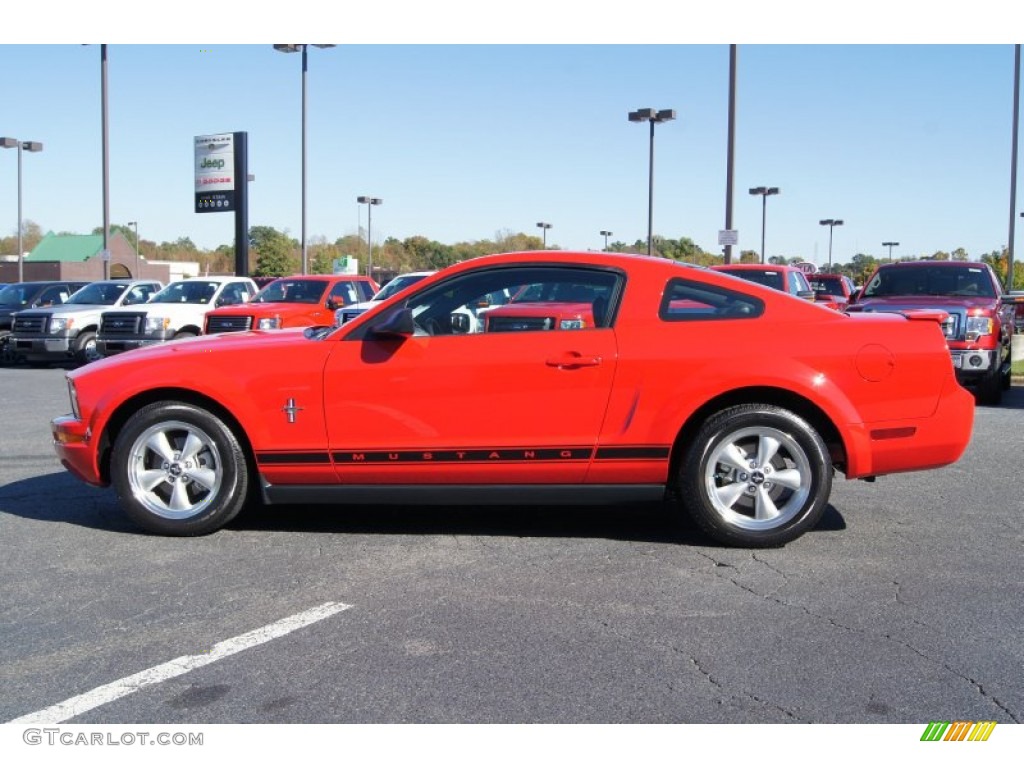 2007 Mustang V6 Premium Coupe - Redfire Metallic / Dark Charcoal photo #5