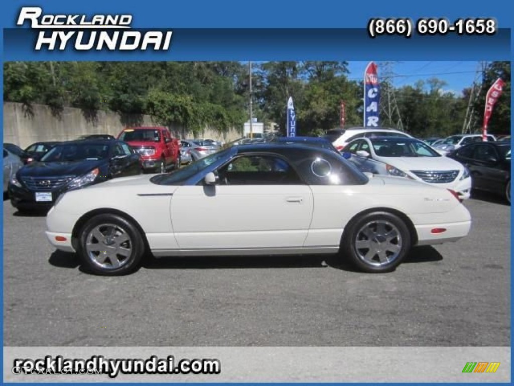 2002 Thunderbird Premium Roadster - Whisper White / Torch Red photo #2