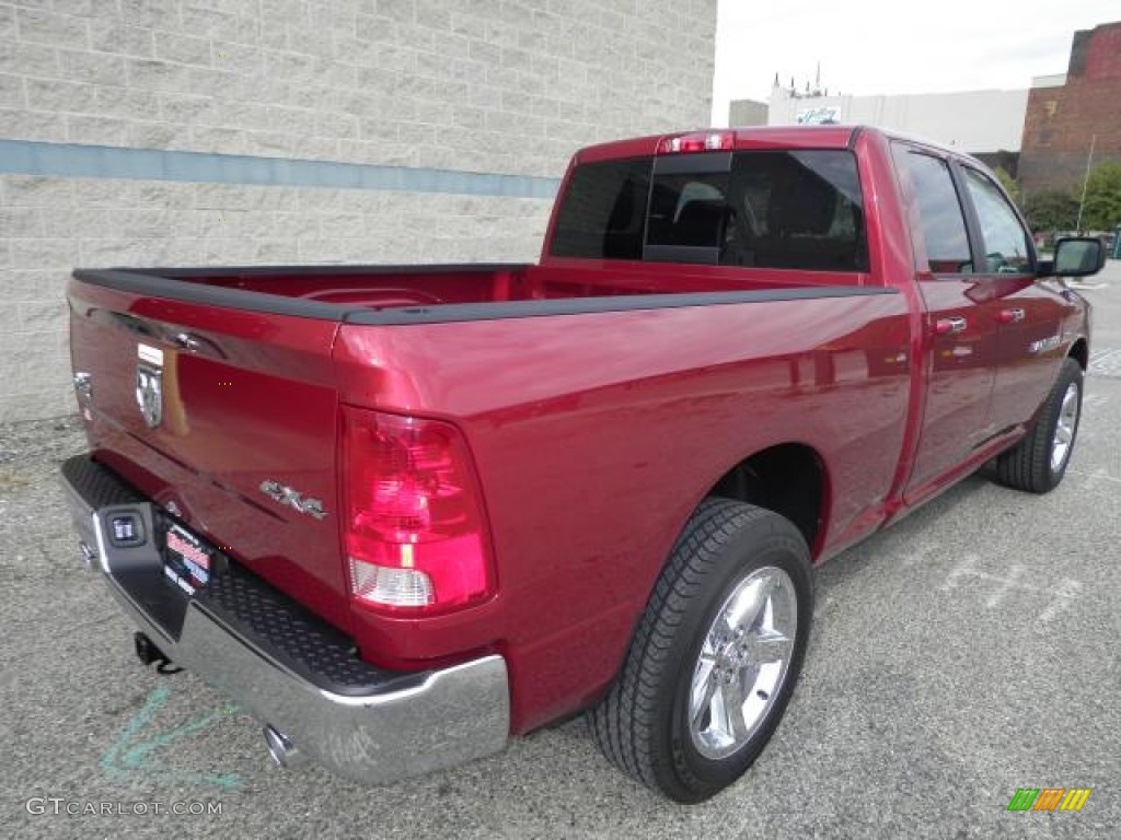 2012 Ram 1500 Big Horn Quad Cab 4x4 - Deep Cherry Red Crystal Pearl / Dark Slate Gray/Medium Graystone photo #4