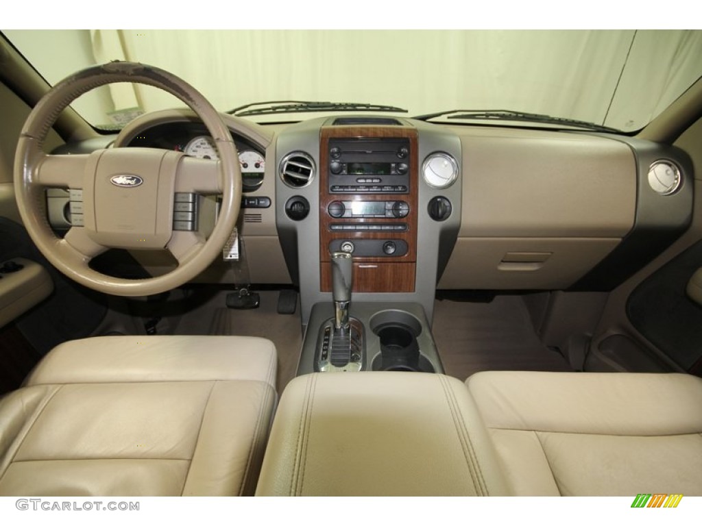 2004 F150 Lariat SuperCrew - Arizona Beige Metallic / Tan photo #4