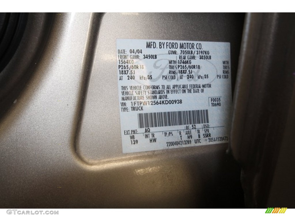 2004 F150 Lariat SuperCrew - Arizona Beige Metallic / Tan photo #5