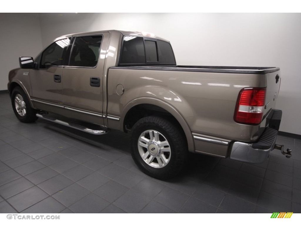 2004 F150 Lariat SuperCrew - Arizona Beige Metallic / Tan photo #6