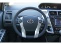 2012 Toyota Prius v Dark Gray Interior Steering Wheel Photo