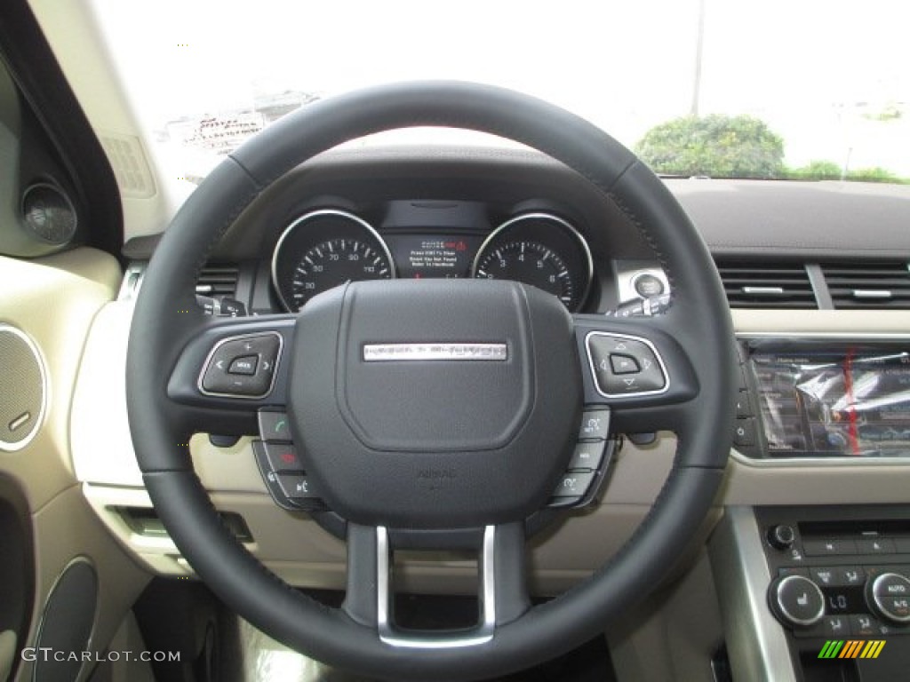 2013 Land Rover Range Rover Evoque Pure Almond/Espresso Steering Wheel Photo #72303478