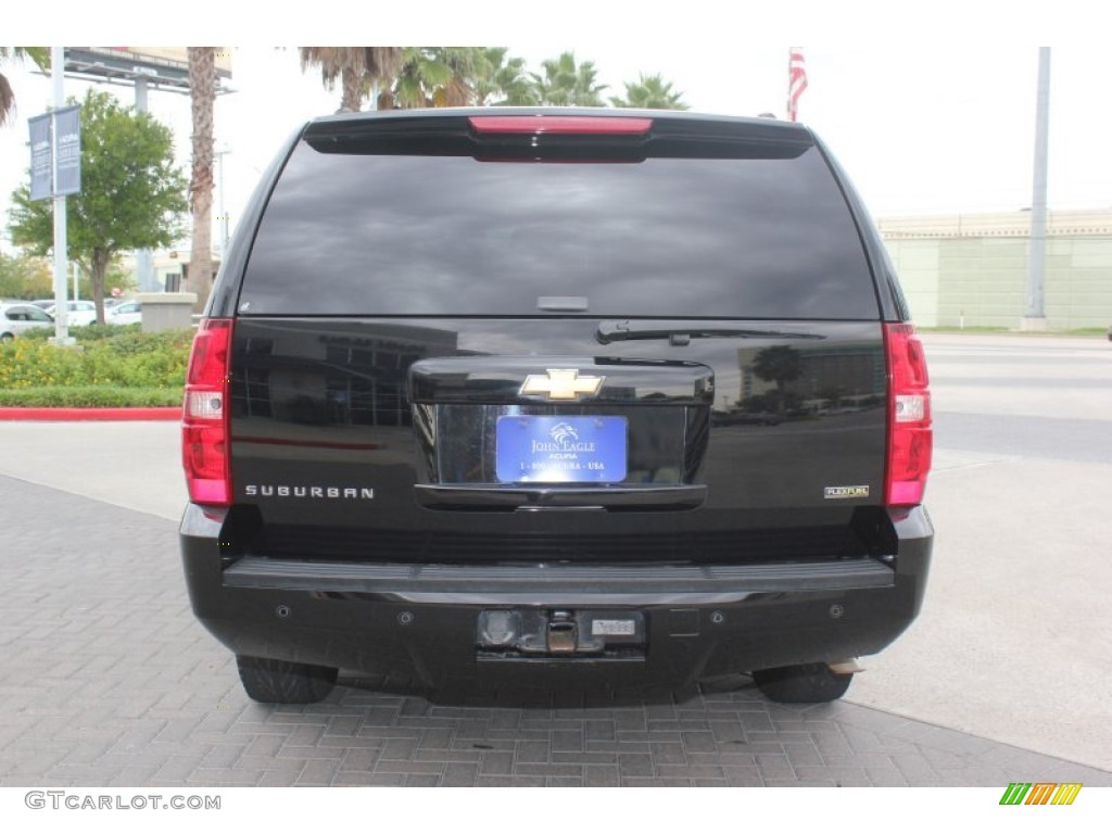 2007 Suburban 1500 LT - Black / Light Cashmere/Ebony photo #4