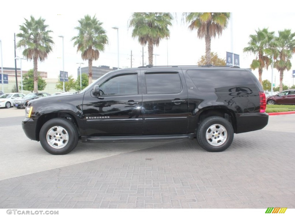 2007 Suburban 1500 LT - Black / Light Cashmere/Ebony photo #5