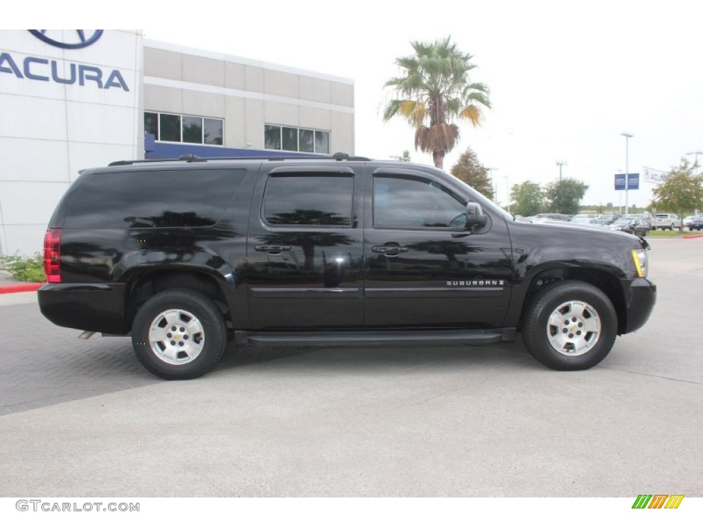 2007 Suburban 1500 LT - Black / Light Cashmere/Ebony photo #6