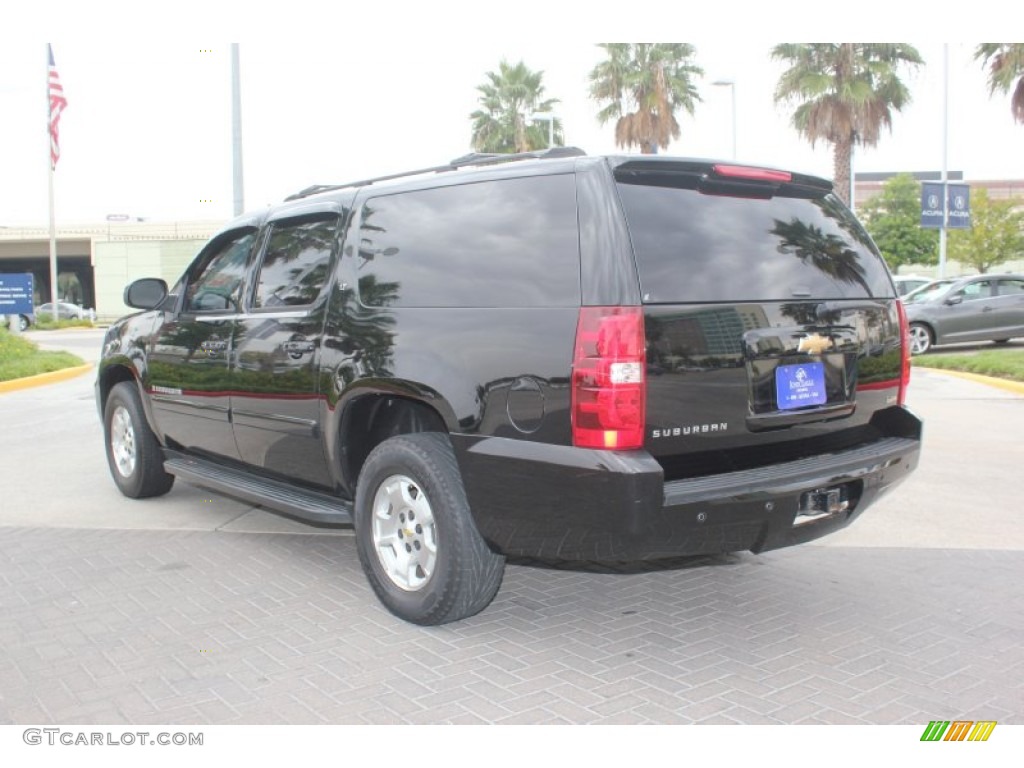 2007 Suburban 1500 LT - Black / Light Cashmere/Ebony photo #7