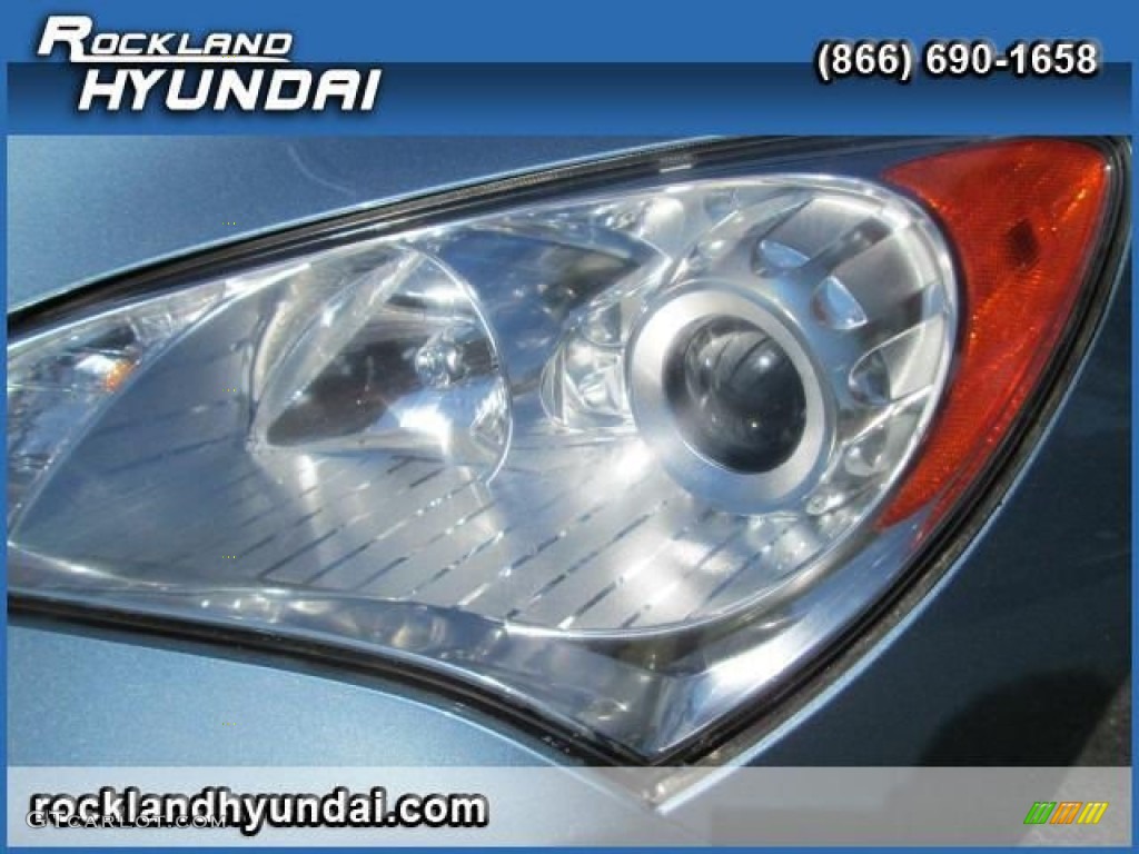 2010 Genesis Coupe 2.0T - Aqua Minerale Blue / Black photo #7