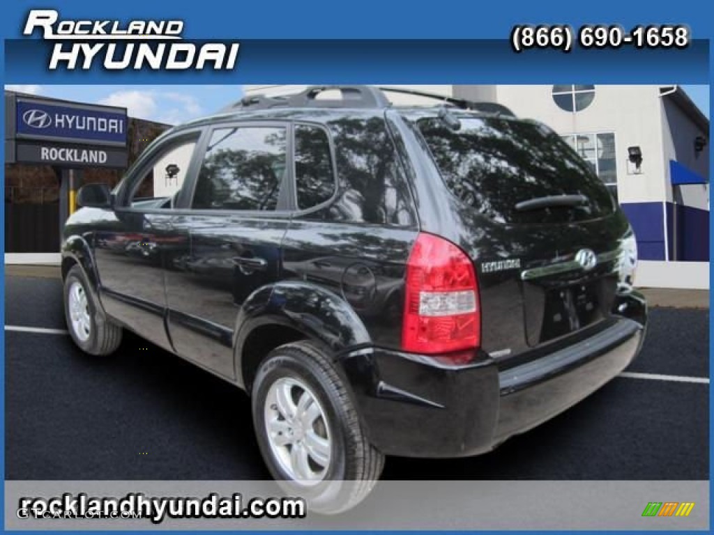 2007 Tucson SE 4WD - Obsidian Black Metallic / Gray photo #2