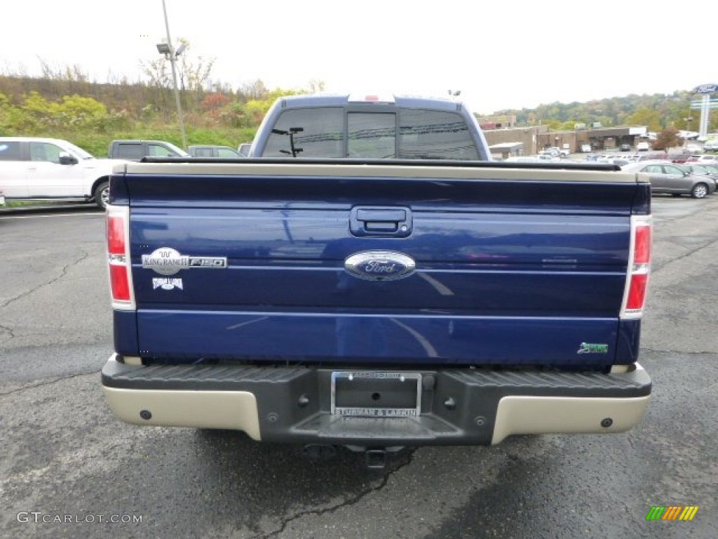 2010 F150 King Ranch SuperCrew 4x4 - Dark Blue Pearl Metallic / Chapparal Leather photo #3