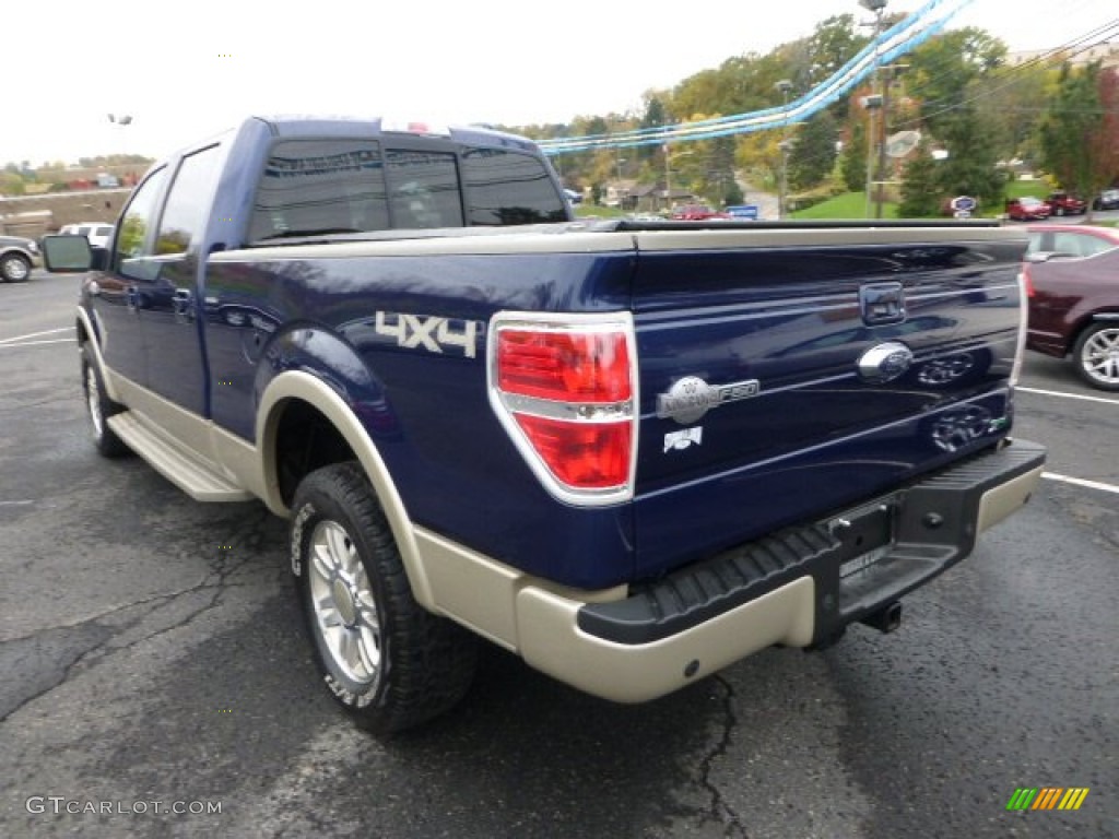 2010 F150 King Ranch SuperCrew 4x4 - Dark Blue Pearl Metallic / Chapparal Leather photo #4