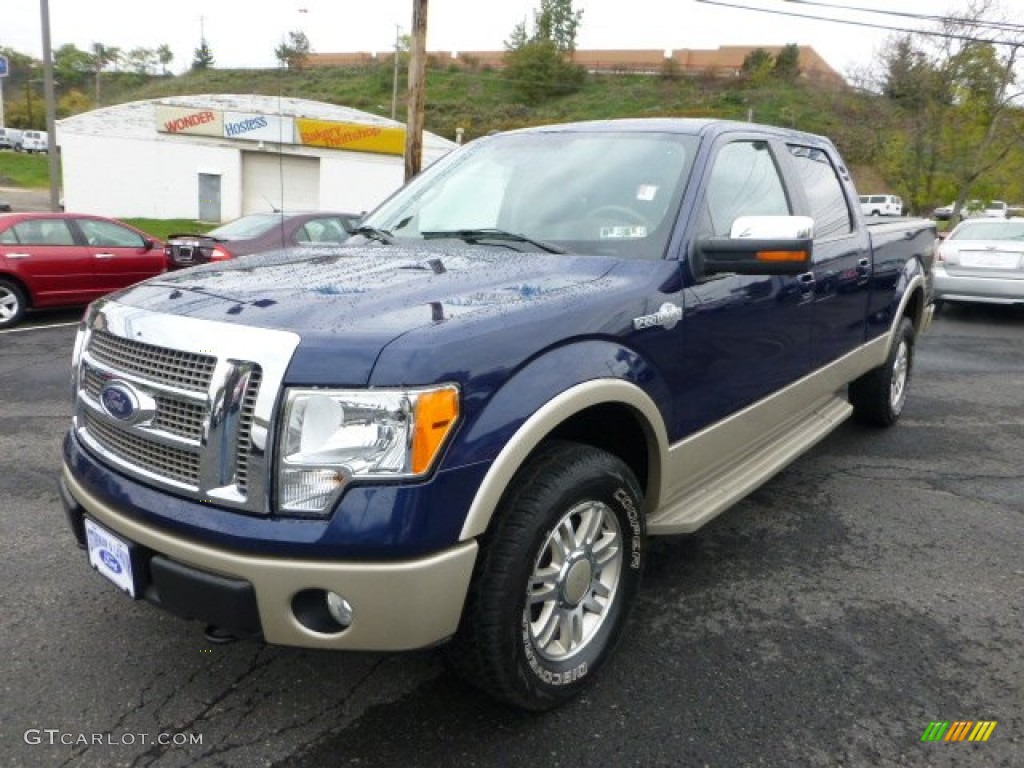 2010 F150 King Ranch SuperCrew 4x4 - Dark Blue Pearl Metallic / Chapparal Leather photo #5