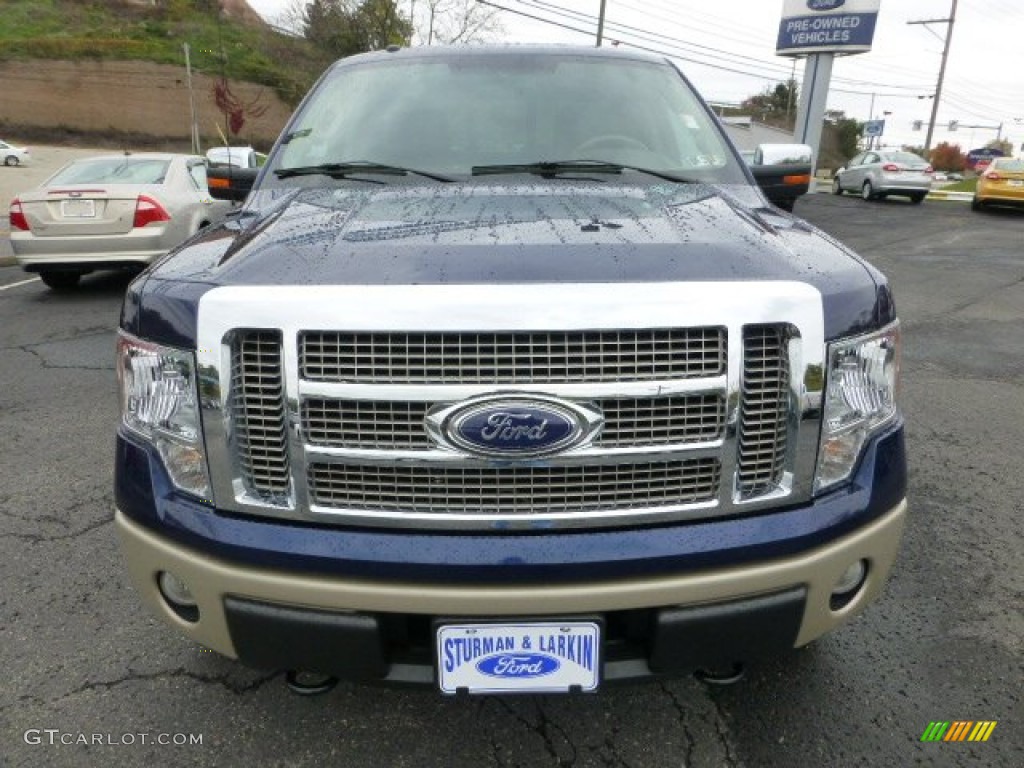 2010 F150 King Ranch SuperCrew 4x4 - Dark Blue Pearl Metallic / Chapparal Leather photo #6