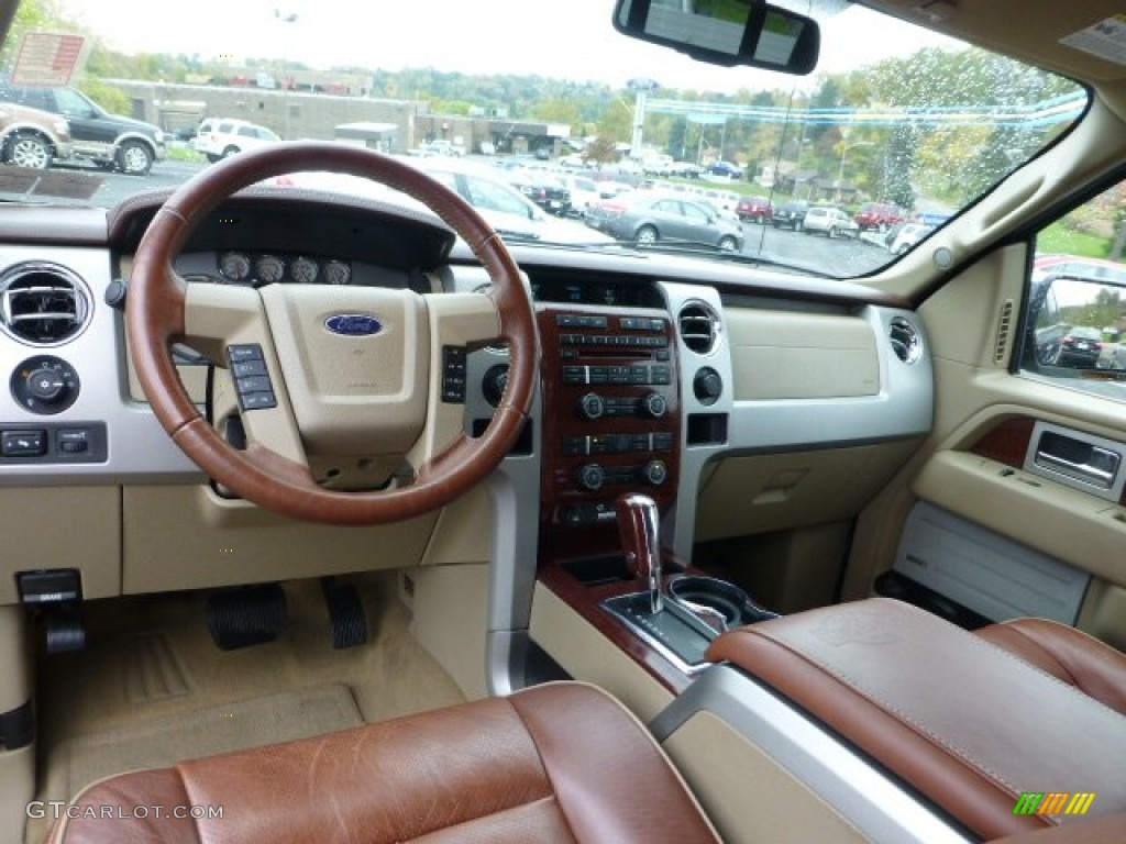 2010 F150 King Ranch SuperCrew 4x4 - Dark Blue Pearl Metallic / Chapparal Leather photo #10