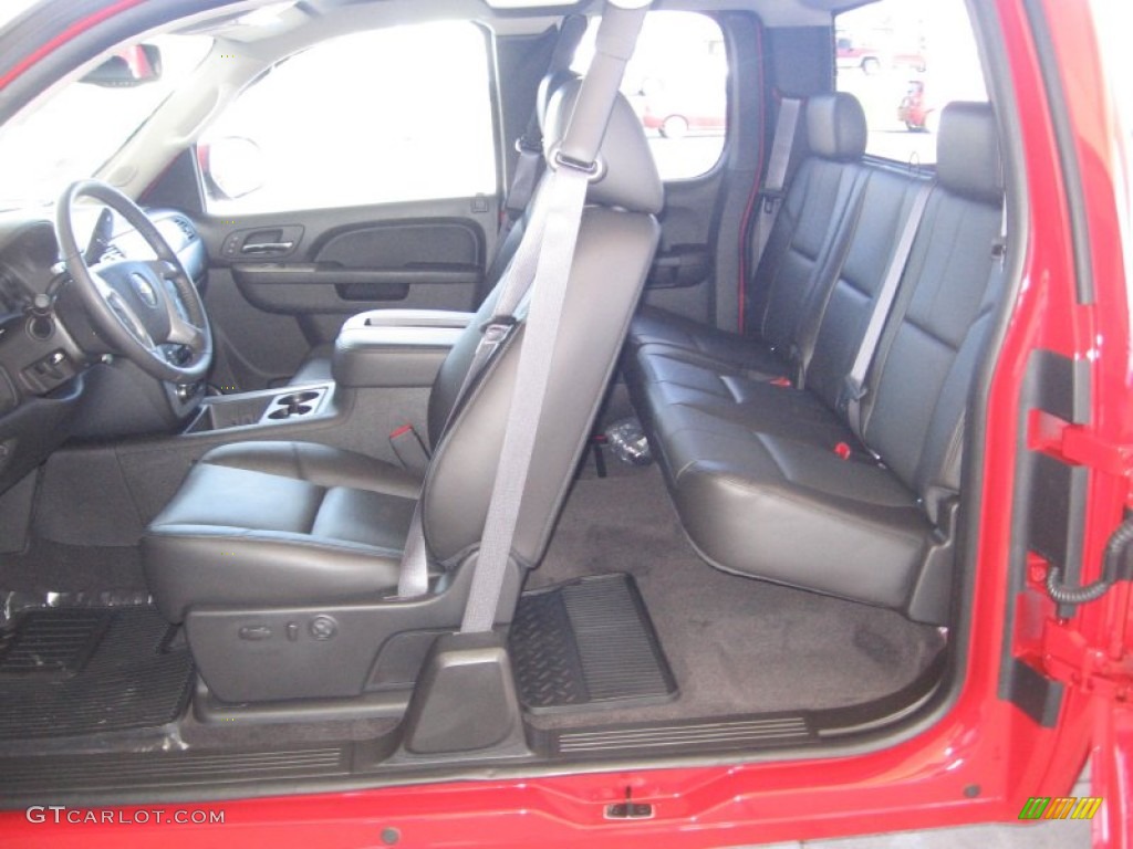 Ebony Interior 2013 Chevrolet Silverado 1500 LTZ Extended Cab Photo #72317386