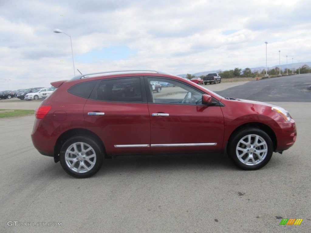 2012 Rogue SL AWD - Cayenne Red / Gray photo #4