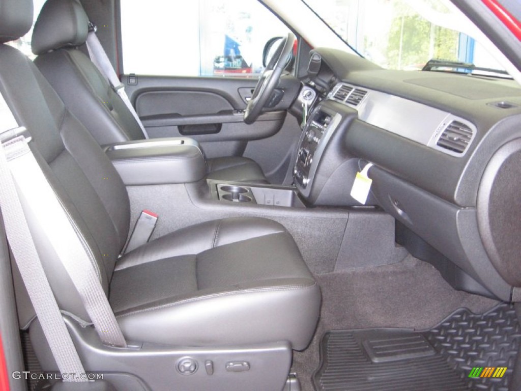 Ebony Interior 2013 Chevrolet Silverado 1500 LTZ Extended Cab Photo #72317542
