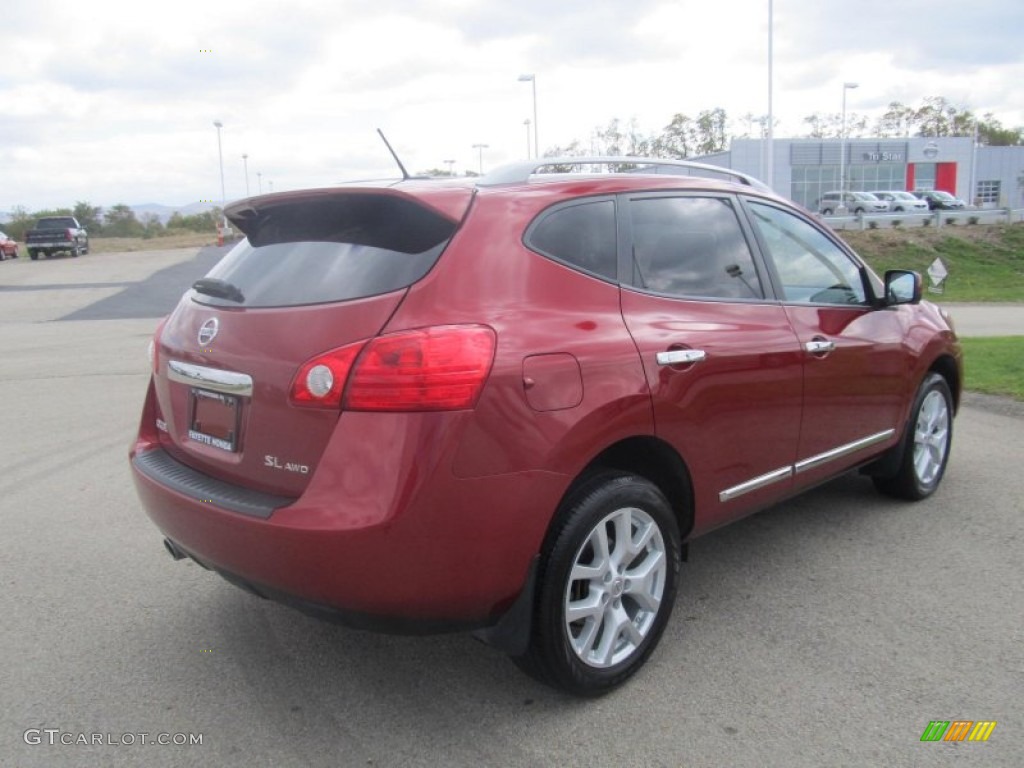 2012 Rogue SL AWD - Cayenne Red / Gray photo #18