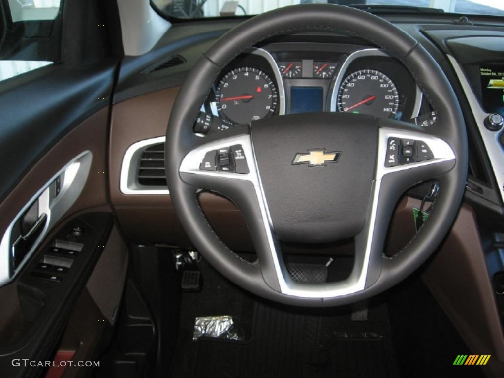 2013 Chevrolet Equinox LT Brownstone/Jet Black Steering Wheel Photo #72318145
